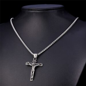 Collier homme croix de Jésus