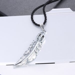 Collier homme plume