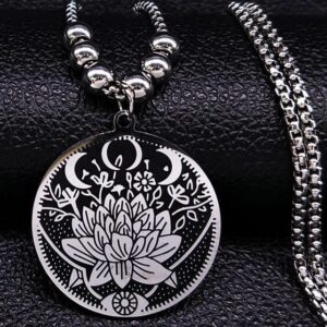 Collier lotus homme