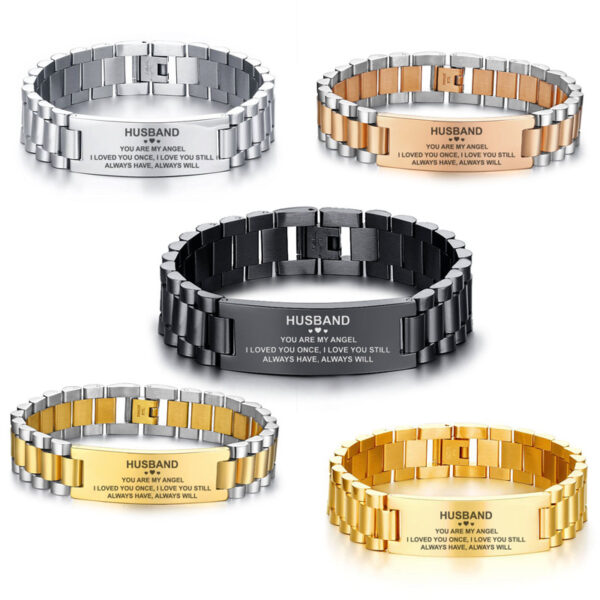 Bracelet acier avec message