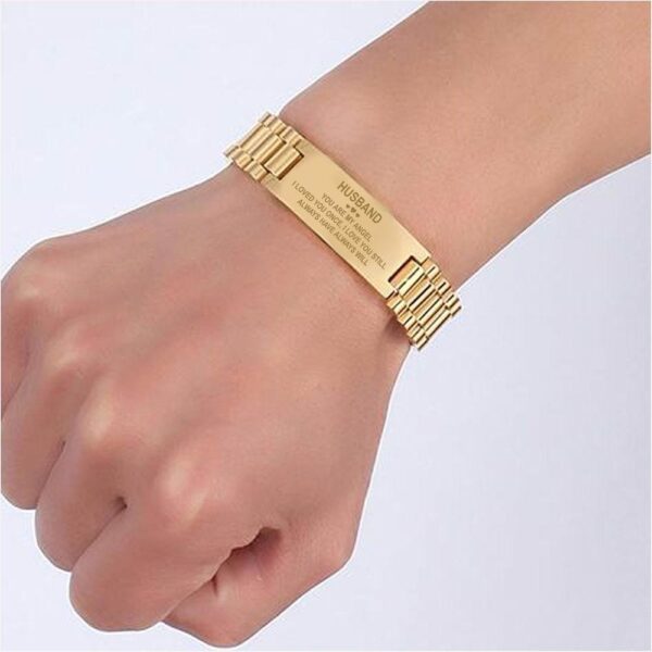 Bracelet acier avec message