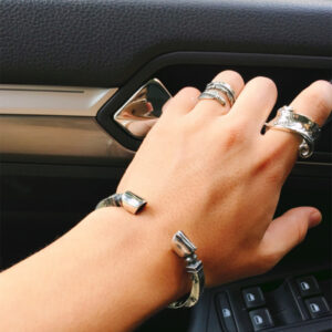 Bracelet viking argent massif