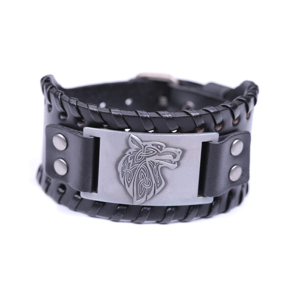 Bracelet viking tête de loup