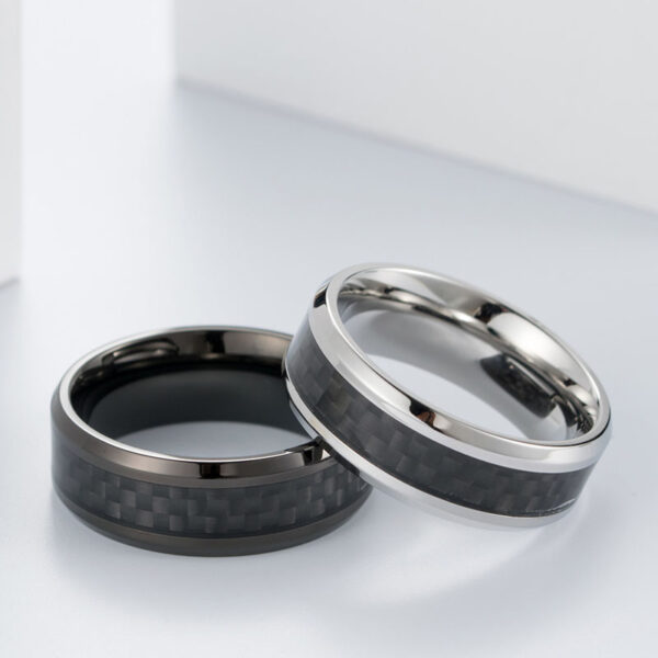 Bague homme carbone