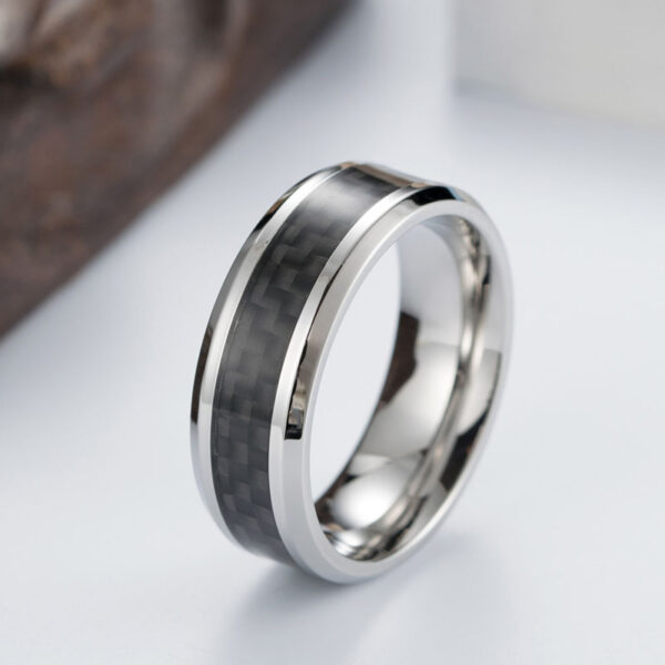 Bague homme carbone