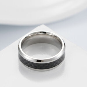 Bague homme carbone