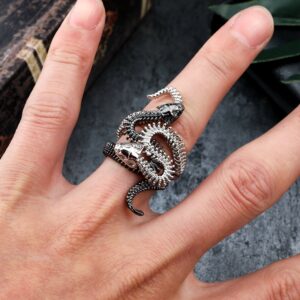 Bague serpent argent