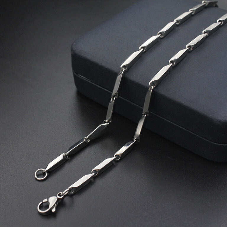 Collier Ras Du Cou En Acier Inoxydable Avec Perles De Jade Orange - Neuf Avec étiquettes