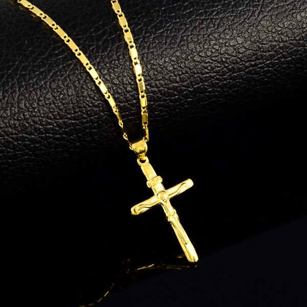 Croix plaqué or homme
