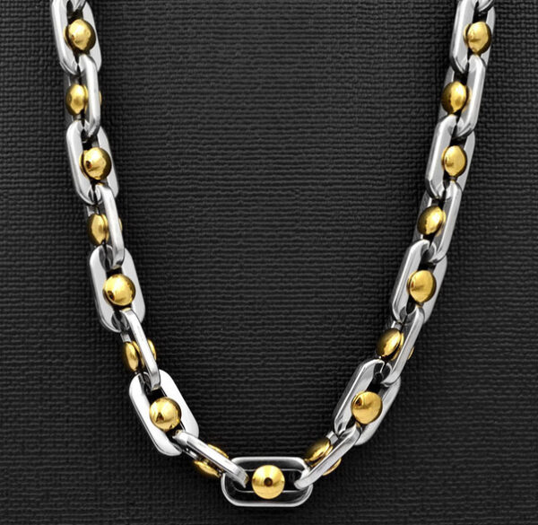 Collier maille acier inoxydable