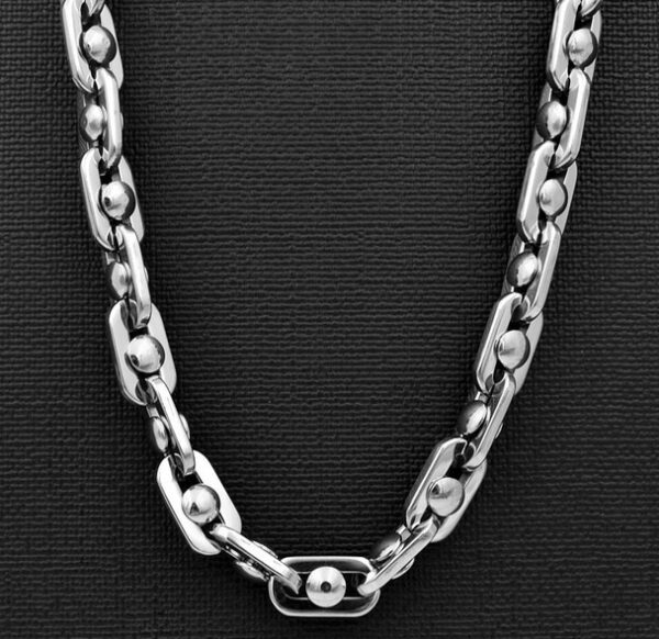 Collier maille acier inoxydable