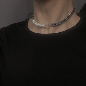 Collier chaîne perle