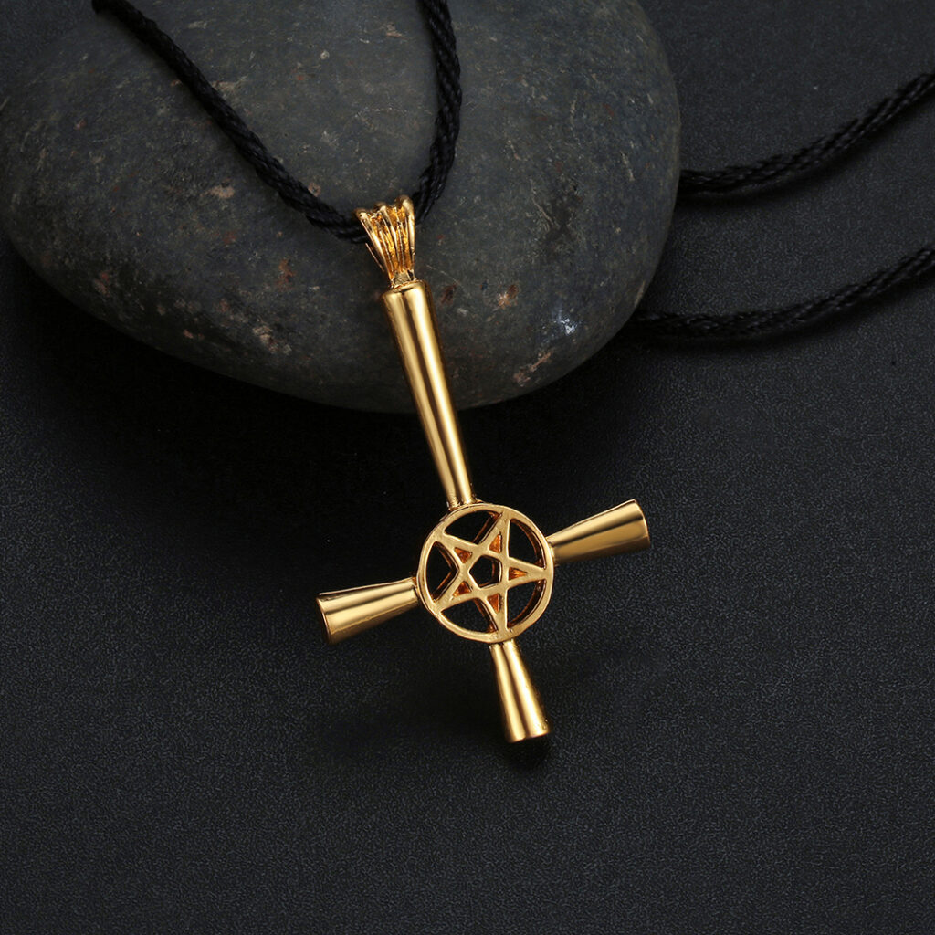 W WIDMANN Collier Croix Gothique – Bijou Pendentif Femme, Accessoire Costume Halloween Carnaval, Dès 14 Ans
