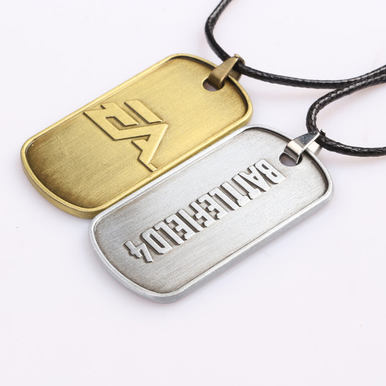 JewelryWe Bijoux Pendentif Collier Homme Gravure Personnalisation Offerte Double Plaque Militaire Dog Tag En Acier Inoxydable Fantaisie (non Personnalisable