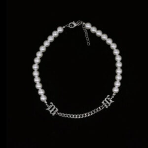Collier grosse perle blanche