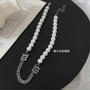 Collier grosse perle blanche