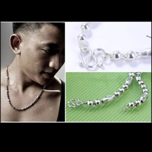 différentes vues du collier mini perles
