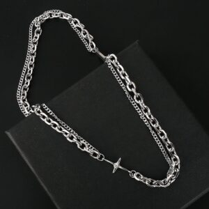 Collier multirang acier inoxydable doré