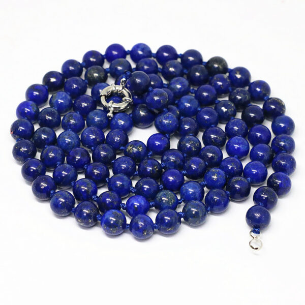 Collier perle bleu marine