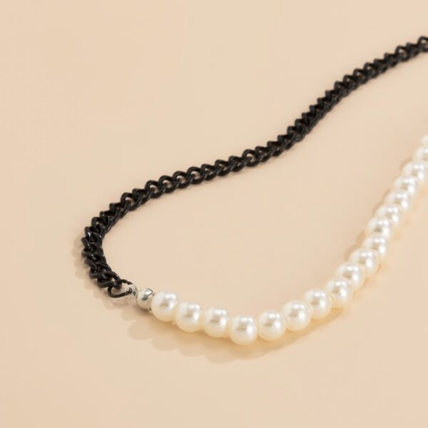 Collier perle et chaîne