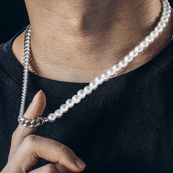 Collier perle homme
