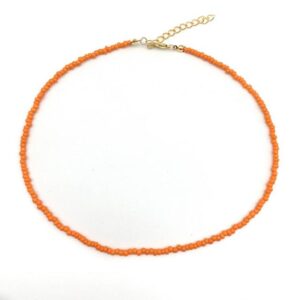 Collier perle orange