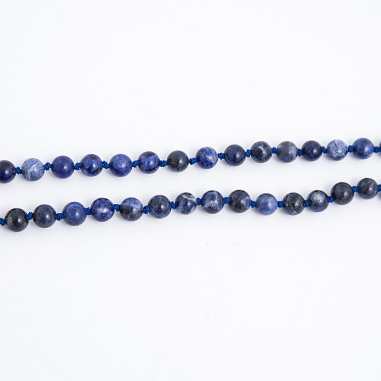 Ancien Collier En Perles De Lapis Lazuli - Occasion Vintage - Bijou En Perles Bleues