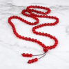 Collier perles rouges