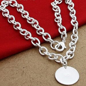 Collier argent grosse maille