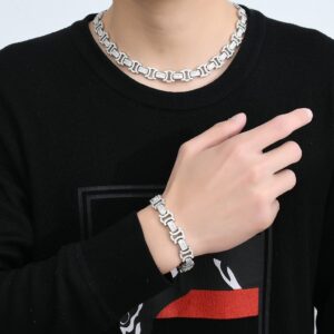 Collier grosse maille homme