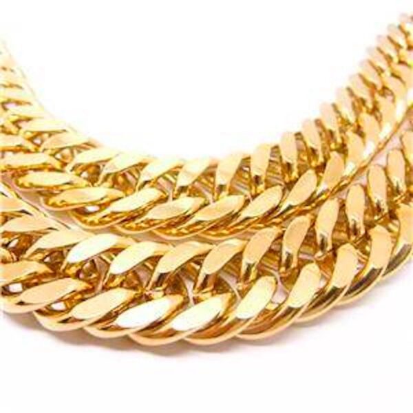 Collier grosse maille plaqué or
